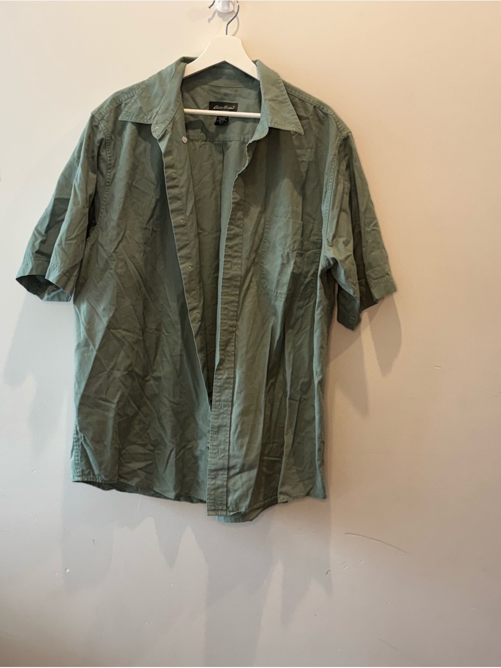 Eddie Bauer Short-Sleeve Shirt in Sage Green